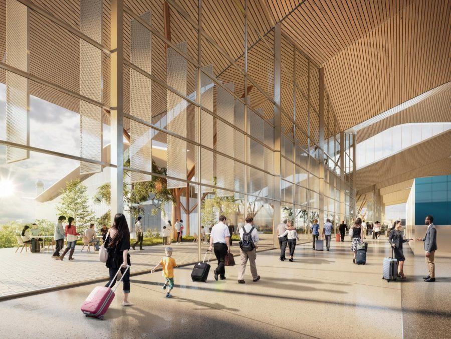 Conceptual renderings of the new terminal at Pittsburgh International Airport and are subject to change. Renderings courtesy of Gensler + HDR in association with luis vidal + architects.