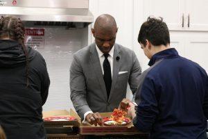 Robert Morris University President Dr. Christopher Howard hosts Pizza with the President in order to connect more with student body. Photo Credit: (RMU Sentry Media/Megan Shandel)