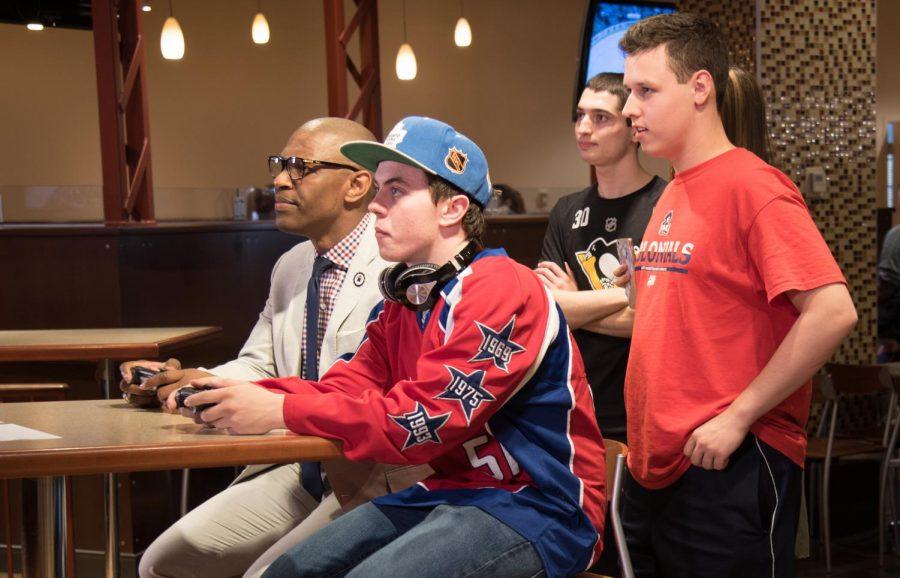 Esports Class hosted a tournaments featuring RMU President Howard on April 22, 2019.