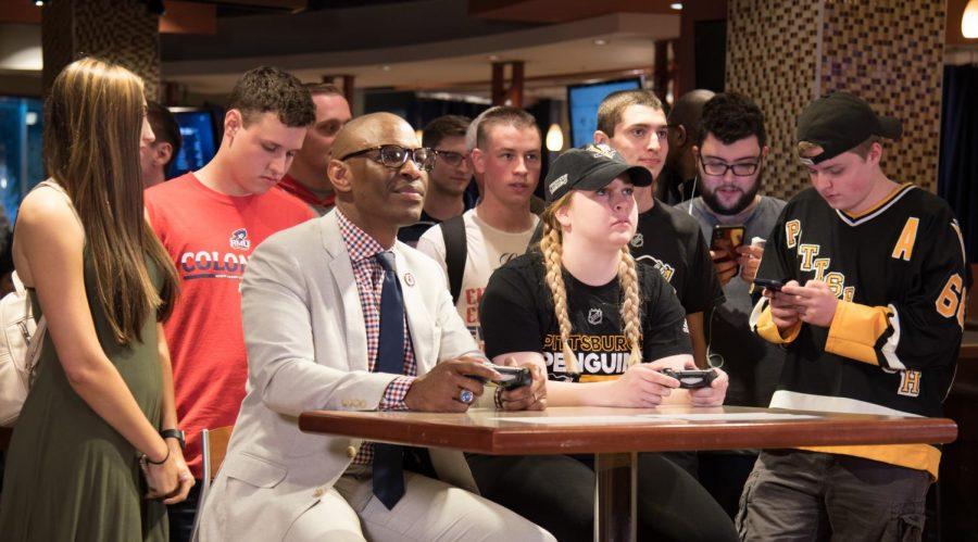 Esports Class hosted a tournaments featuring RMU President Howard on April 22, 2019.