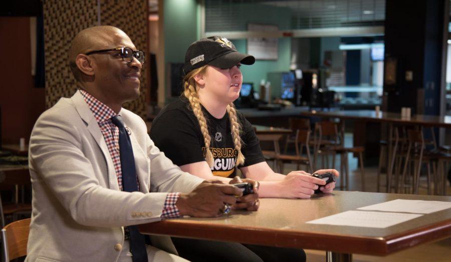 Esports Class hosted a tournaments featuring RMU President Howard on April 22, 2019.