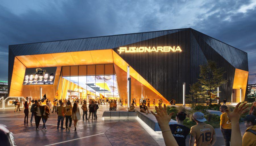 A digital rendering of the finished Fusion Arena