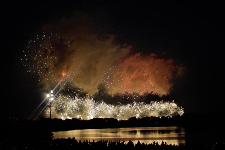 My first attempt at firework photography on July Fourth; there is room for improvement. Photo credit: Jordan Redinger