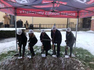 Robert Morris University officials break ground for the new John Jay Center renovations. 

Photo Credit: (RMU Sentry Media/ Logan Carney)