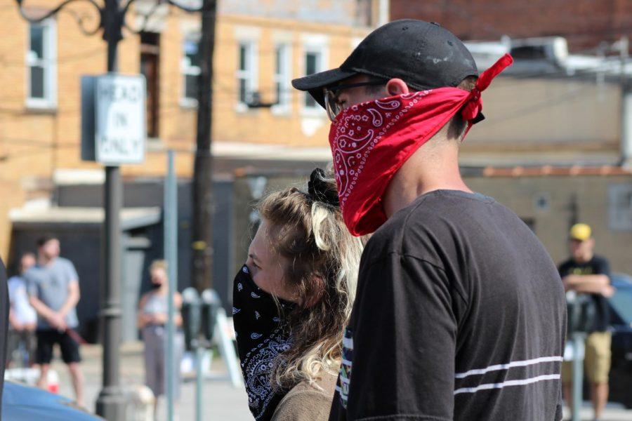 Protesters listened to the various speeches intently, despite the heat of the day and need for masks. Coraopolis, PA. June 6, 2020. RMU Sentry Media/Garret Roberts 