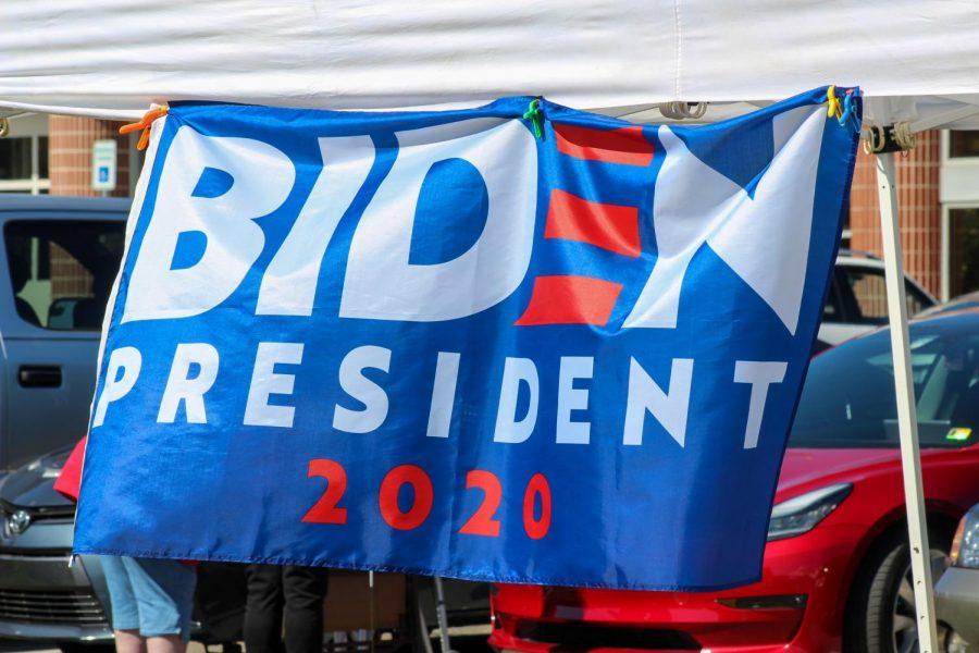 A flag in support of the 2020 Biden Presidential Campaign. 