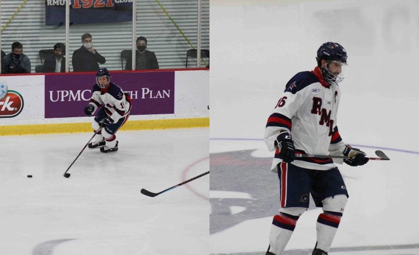 Randy Hernández (left) and Nick Prkusic (right) picked up Atlantic Hockey monthly honors for November. Photo(s) credit: Nathan Breisinger
