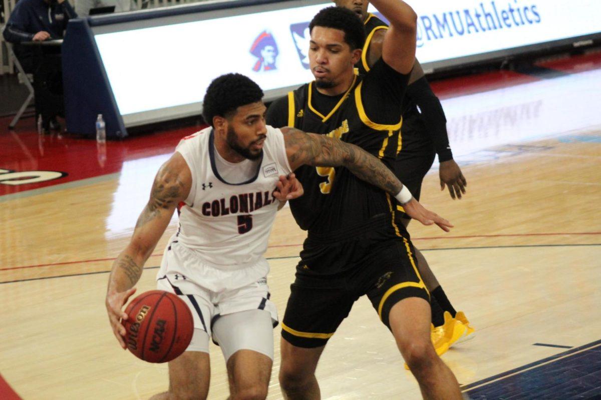AJ Bramah picked up 20 points as the Colonials knocked off Milwaukee in the first of their two-game set. Photo Credit: Ethan Morrison