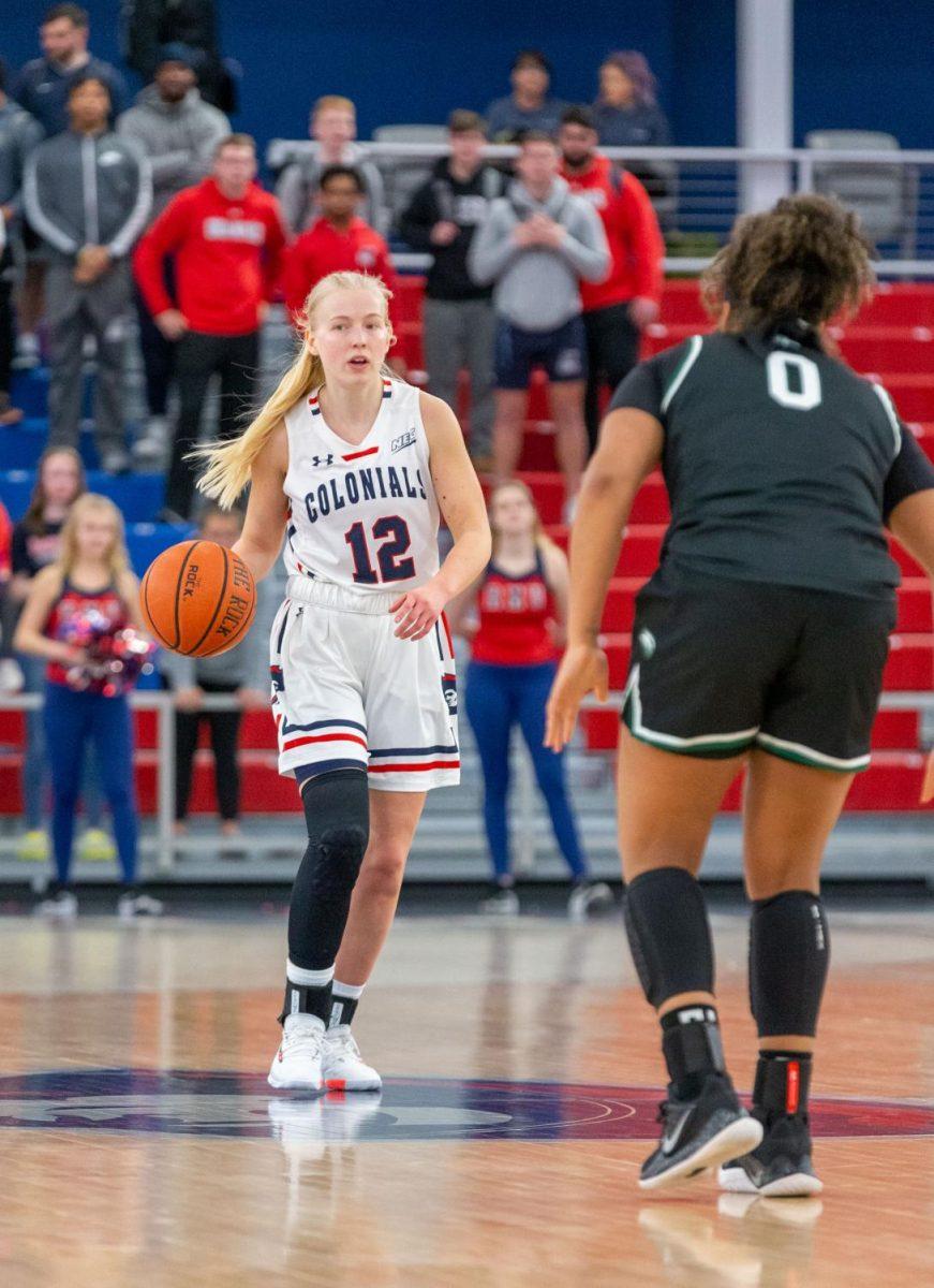 Nina Augustin and the Colonials will be in search of a split of the IUPUI series later today. Photo Credit: Thomas Ognibene