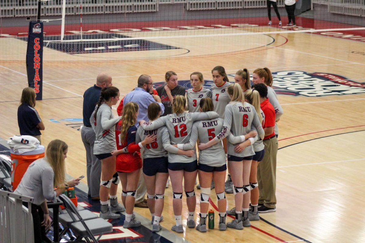 RMU+volleyball+will+be+back+in+action+next+week.+Photo+Credit%3A+Colonial+Sports+Network
