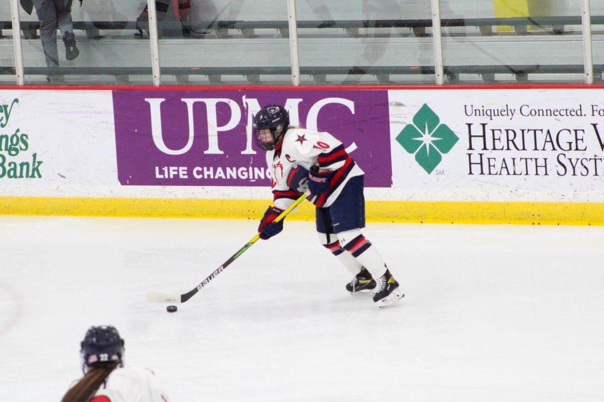 Lexi Templeman has expanded her role as one of the top players and captain of the womens hockey team. Photo Credit: Tyler Gallo