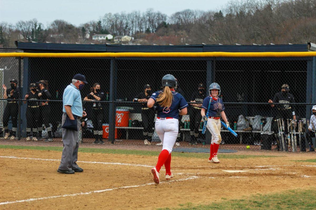 Kristyna+Mala+touches+home+plate+following+her+first+career+homerun+on+Saturday.+Photo+Credit%3A+Colby+Sherwin