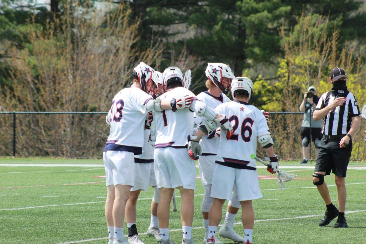 The Colonials celebrate one of Ryan Smiths goals on Saturday. Photo Credit: Ethan Morrison