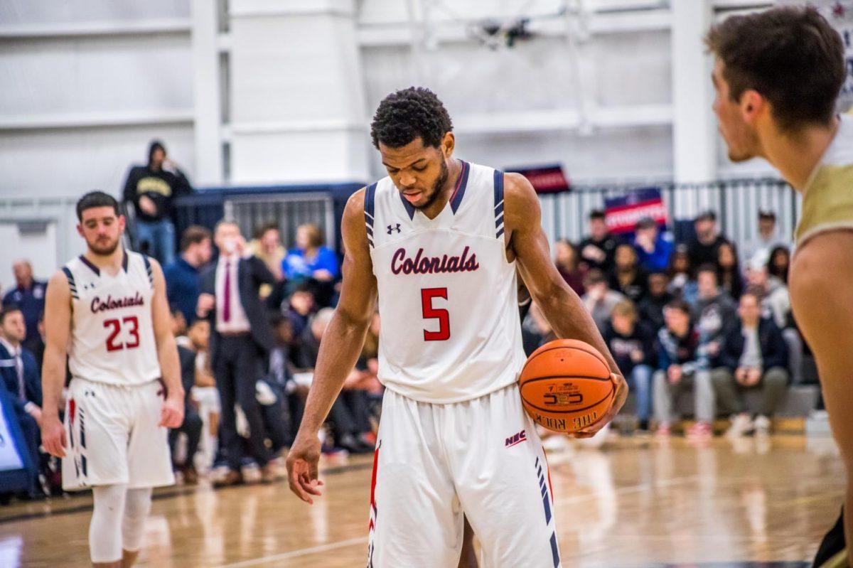 Malik Petteway sets up for a free throw against Bryant in 2019. Photo Credit: David Auth