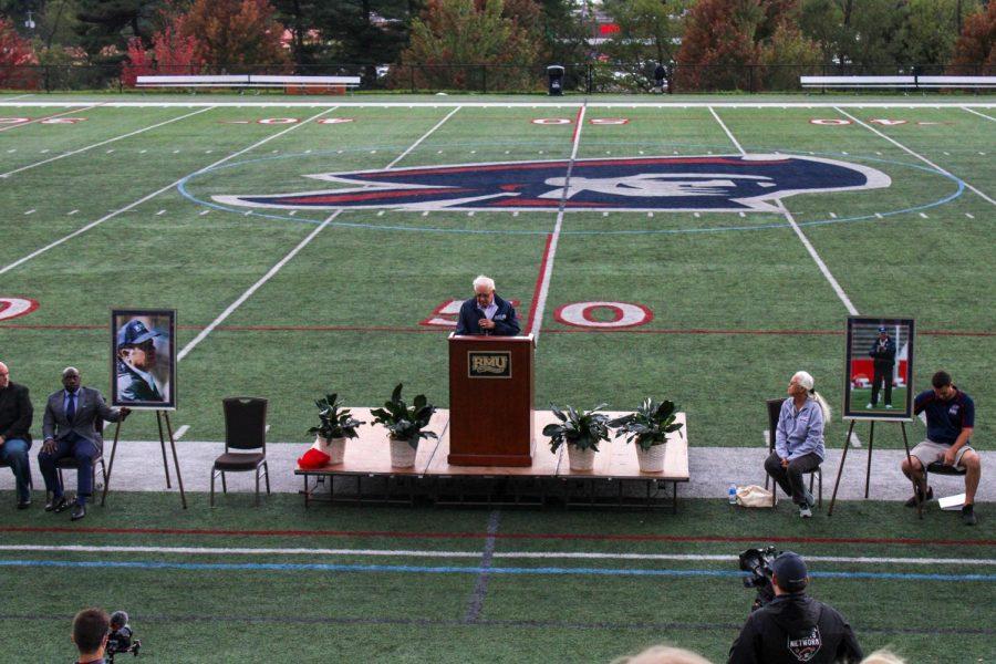 RMU Football honored Joe Walton’s memory.