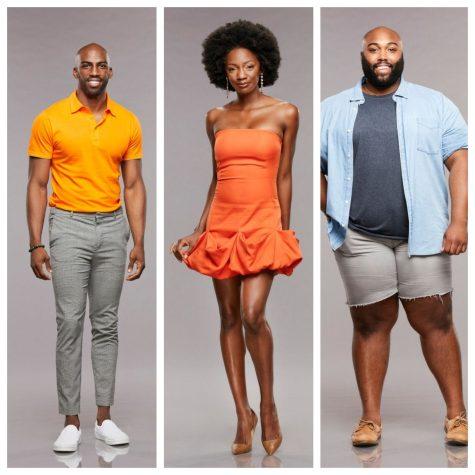 Big Brother 23 final three. From left to right: Xavier "X" Prather, Azah Awasum, Derek "Big D" Frazier. (Photo credit: CBS)