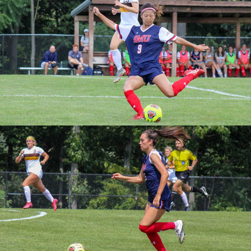 Kaoru Hayashi and Emily Rocco received Horizon League honors. Photo credit: Samantha Dutch