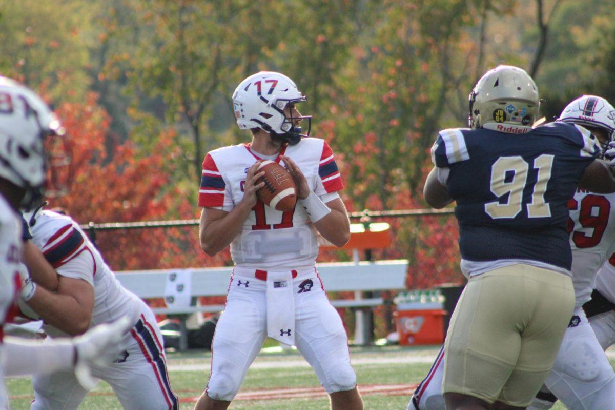 George Martin scans the field against Charleston Southern. Photo credit: Tyler Gallo