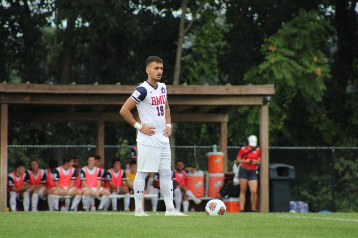 Gal Ben Dayan sets up for the opening kickoff against West Virginia. Photo credit: Samantha Dutch