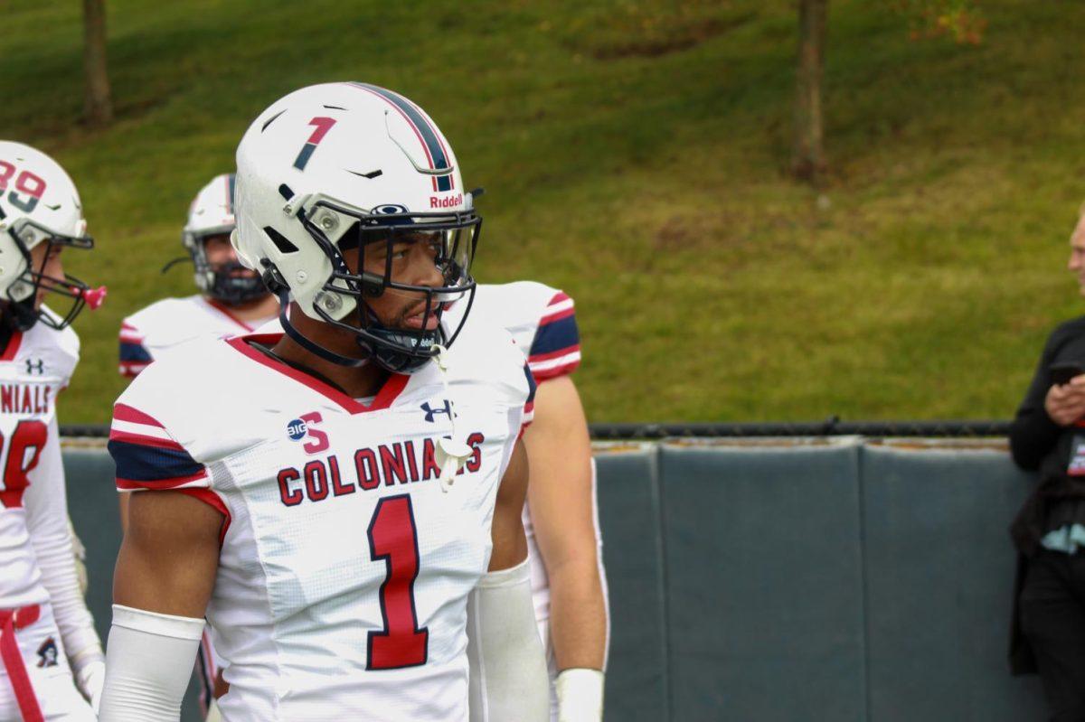 Tavin Harville surveys the field against Charleston Southern. Photo credit: Ethan Morrison