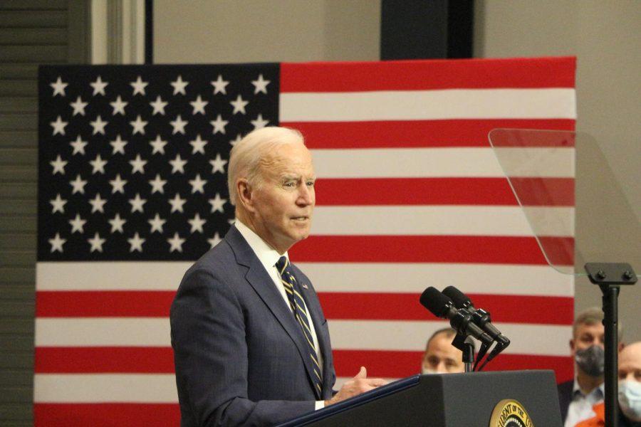 Joe Biden visits Carnegie Mellons Mill 19 on Friday to discuss his infrastructure bill. (Photo Credit, Grayden Jackson)