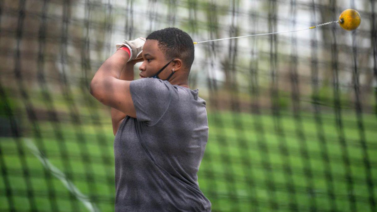 Keturah Hunter takes part in an event. Photo credit: RMU Athletics