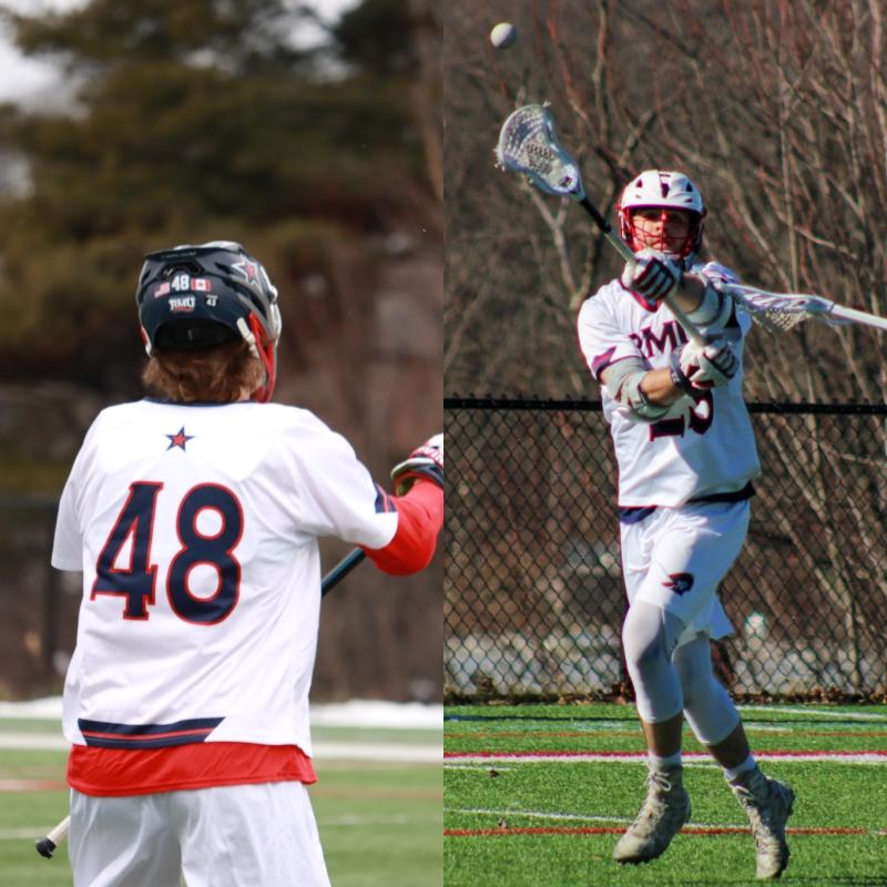 Evan Hellmich (left) and Corson Kealey (right) were named ASUN Defensive Player of the Week and Player of the Week, respectively. Photo credit: Ethan Morrison & Nathan Breisinger