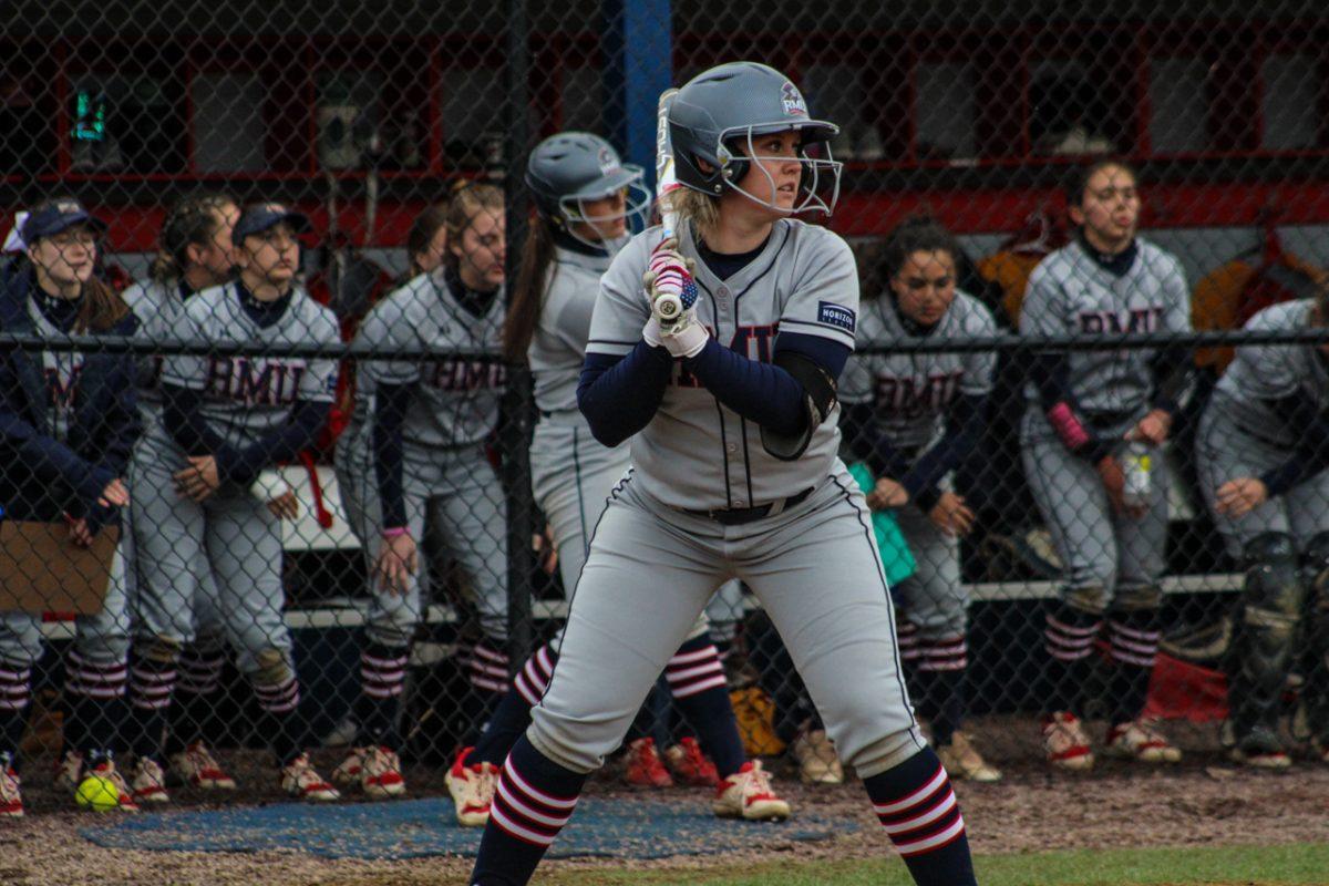 Taylor Rhinehart steps up to the plate against Akron. Photo credit: Tyler Gallo