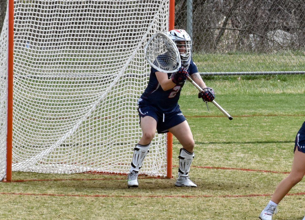 Jamie Keller readies for a shot at UMBC. Photo credit: Megan Frey