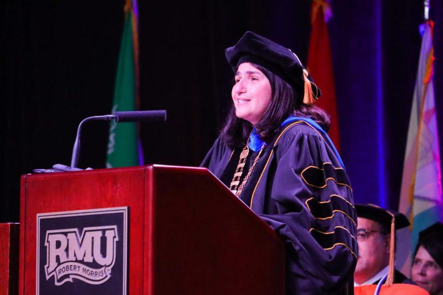 President+Dr.+Michelle+Patrick+at+the+Class+of+2022+undergraduate+Commencement+Ceremony.+