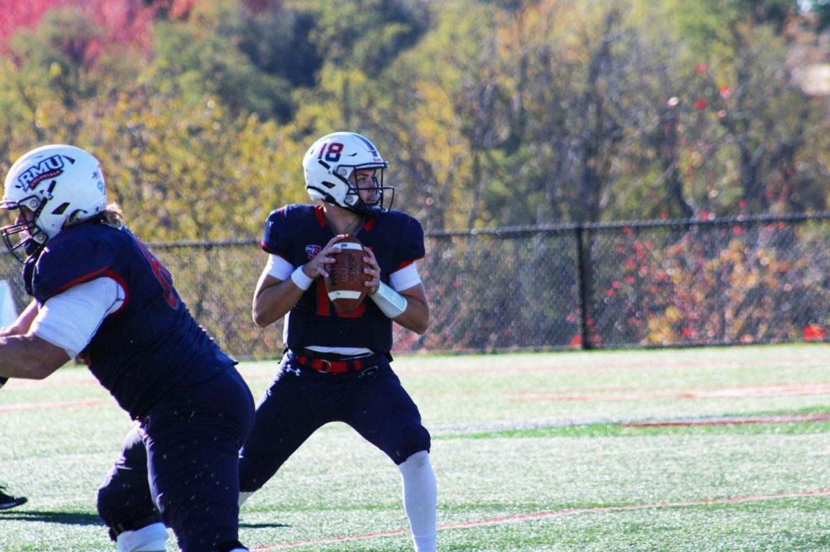 Corbin LaFrance drops back in a game against Kennesaw State on November 6, 2021 Photo credit: Tyler Gallo