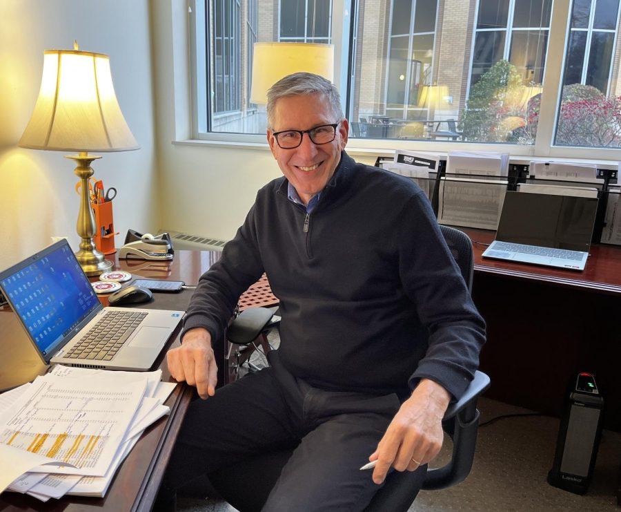 John Michalenko in his office. 