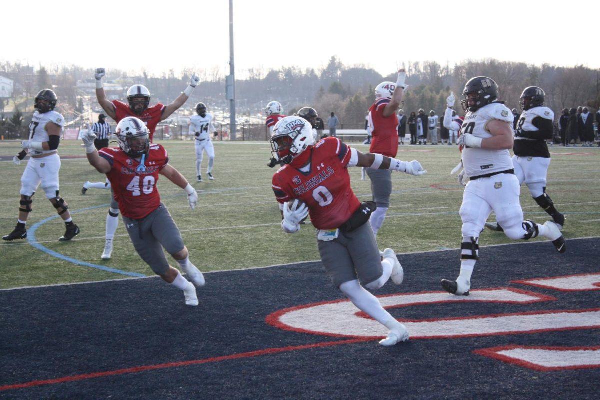 Watson (0) after an interception against Bryant Photo credit: Alec Miller