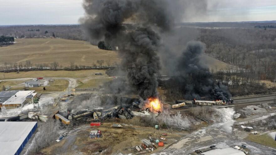 Officials Begin Controlled Release of Chemicals in East Palestines Derailed Train