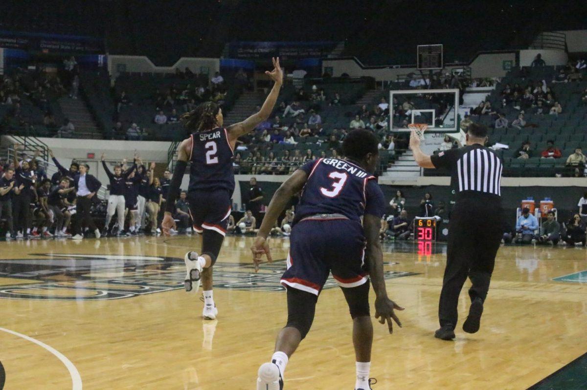 Spear and Green played their final games in a Colonial uniform after losing to Cleveland State in overtime Photo credit: Colby Sherwin