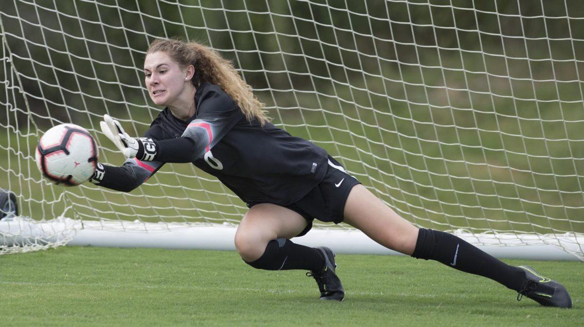 Murray emerged as the starter for the 49ers appearing in 12 matches while starting the final 11 matches of the season and she posted a 1.13 goals against average Photo credit: Charlotte 49ers