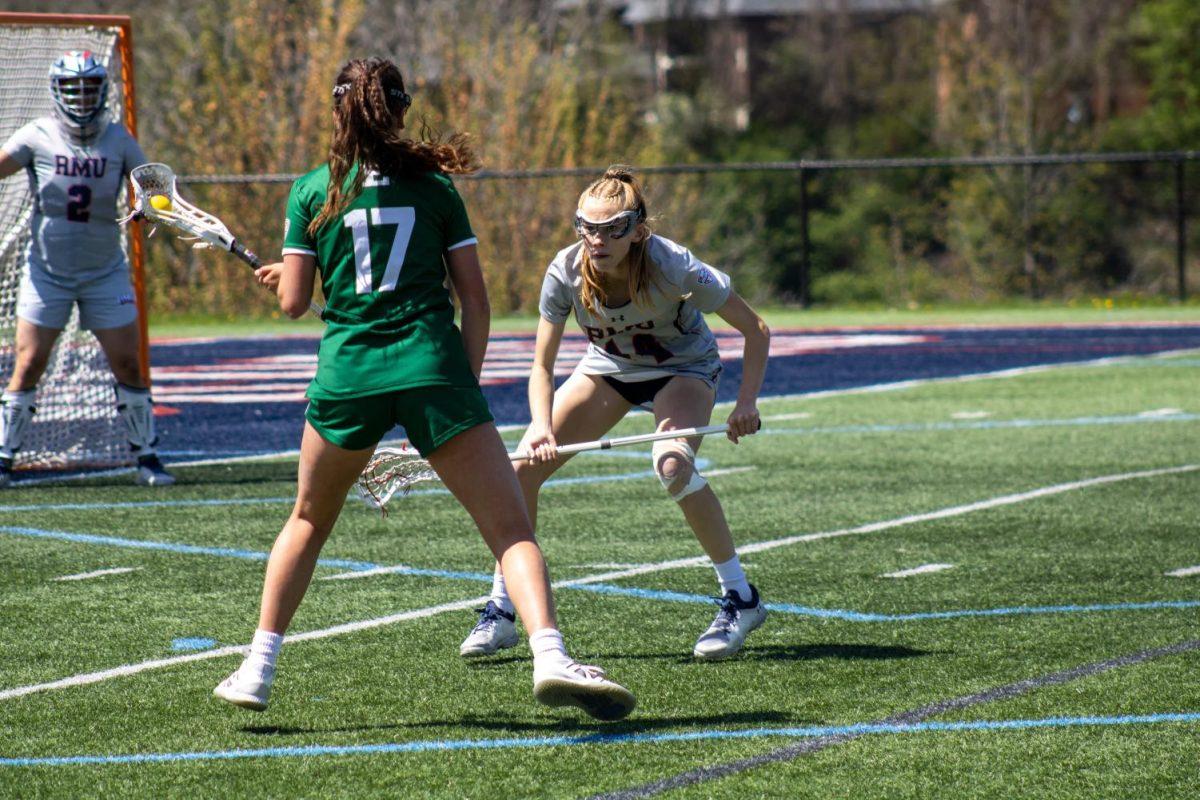 Bell had her season-high four ground balls, three caused turnovers and a goal in the win over Eastern Michigan Photo credit: Nathan Breisinger