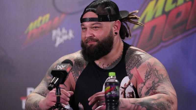 Bray Wyatt at a press conference in 2023