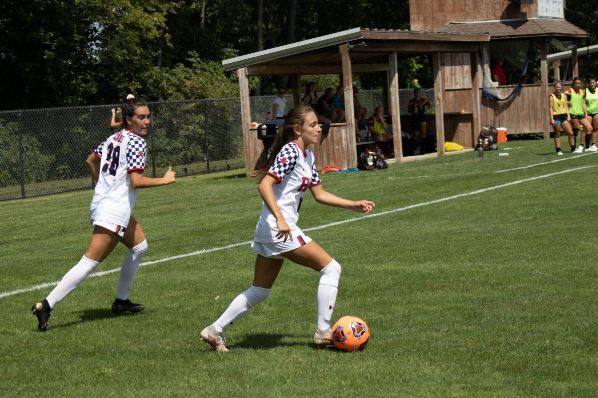 Junior Emily Rocco and Sophomore Malia Kearns look to be leaders among this young Colonial squad Photo credit: Nathan Breisinger