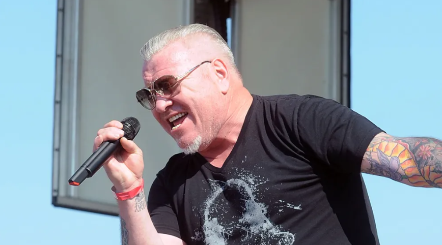 Steve Harwell performs in 2018 at Coney Island in New York