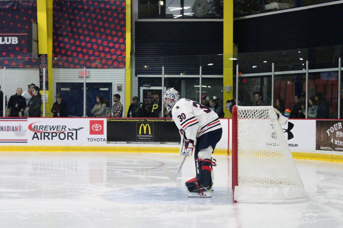 Graduate goalie Chad Veltri made 40 saves in the matchup against 