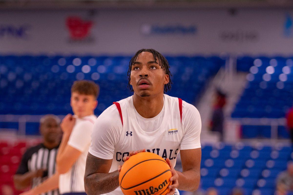 The Washington, D.C. native played in a Colonial uniform for two years, averaging 8.4 points and 6.1 rebounds a game.