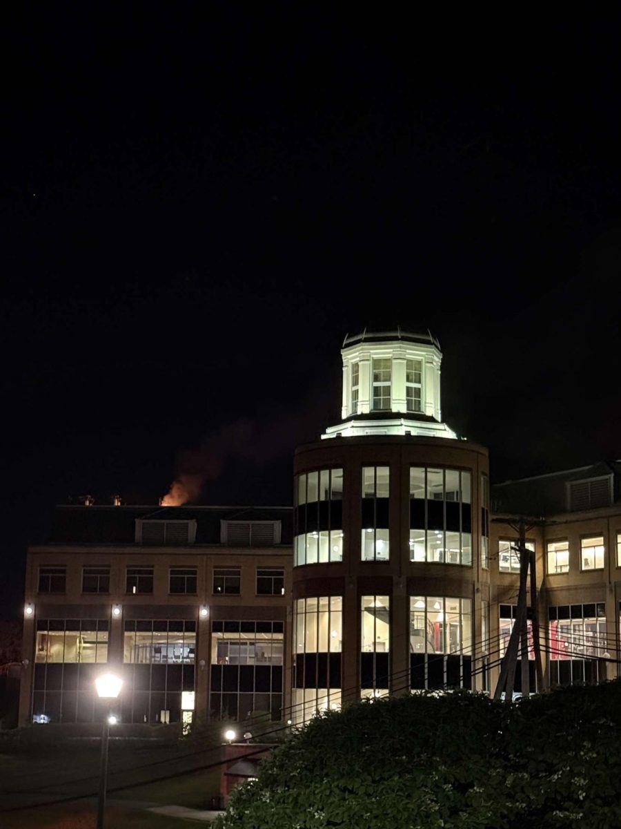 Fire Breaks out on Nicholson Centers Roof